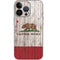 California Flag Dark Wood iPhone 14 Pro Skin